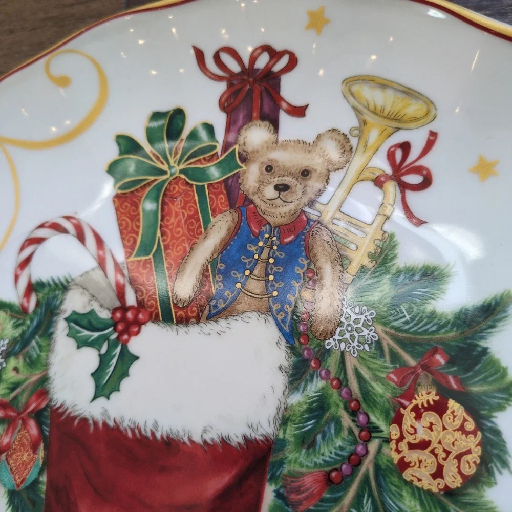 Williams Sonoma Twas the Night Before Christmas Dinner Plate Stocking Teddy Bear